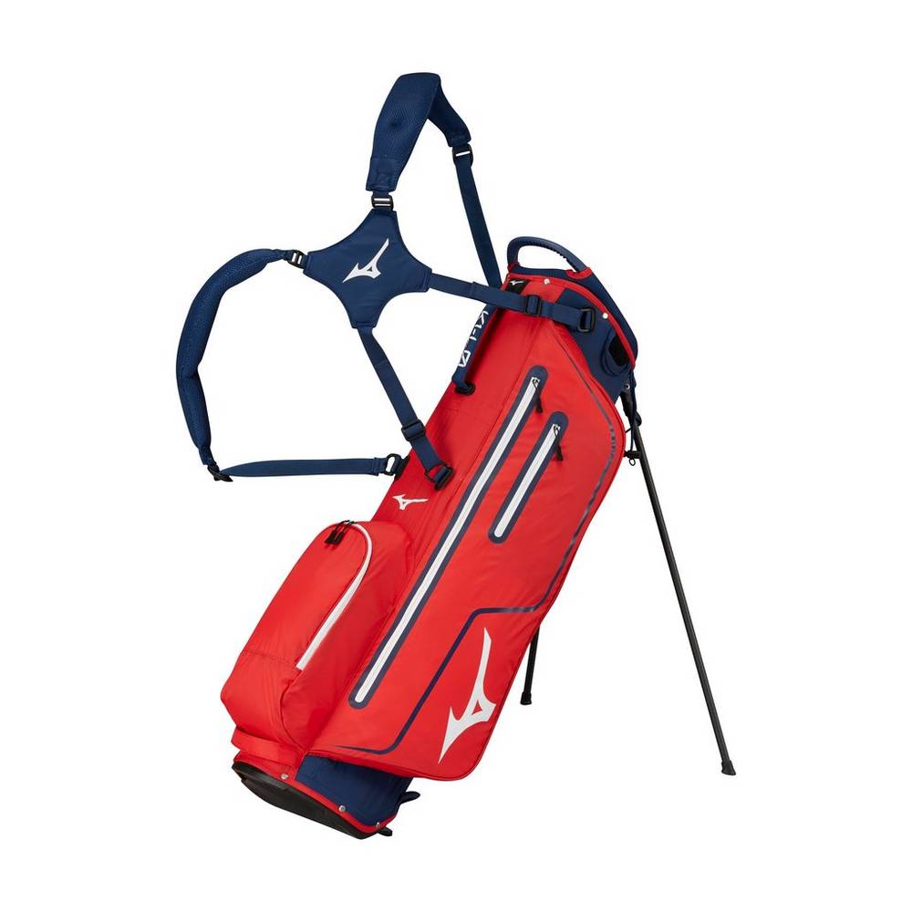 Mochila Mizuno Golfe K1-L0 Stand - Homem - Vermelhas/Azul Marinho - DGRTY7842